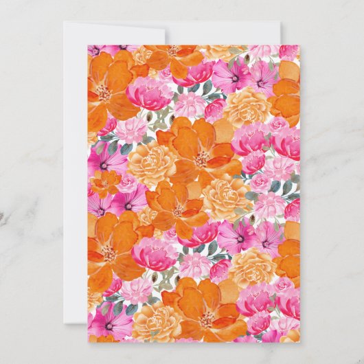 Roze Sinaasappel Hij zei dat ze Vrijgezellenfeest  Kaart (Achterkant)