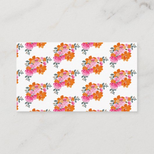 Roze & Sinaasappel Hoeveel kussen Vrijgezellenfees Informatiekaartje (Achterkant)