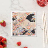 Roze Sinaasappel Japans Kimono Bloemen Decoupage P Servet (Insitu)
