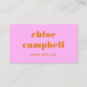 Roze & Sinaasappel, Kleurrijk & Creatief, Modern Visitekaartje (Voorkant)