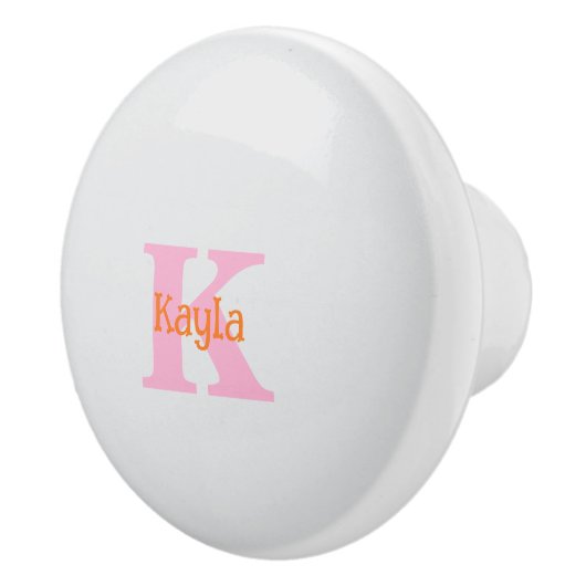 Roze Sinaasappel Lichtgrijs Grijs Custom Kleur Gir Keramische Knop (Rechts)