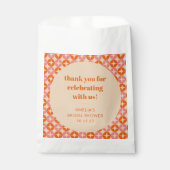 Roze Sinaasappel Mid Century Custom Vrijgezellenfe Bedankzakje (Voorkant)