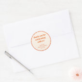 Roze Sinaasappel Mid Century Custom Vrijgezellenfe Ronde Sticker (Envelop)