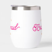 Roze Sinaasappel Modern Custom Minimalistisch Brui (Rechts)