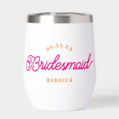 Roze Sinaasappel Modern Custom Minimalistisch Brui (Achterkant)