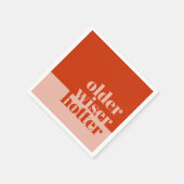 Roze Sinaasappel Ouder, Wijzer, Heter Volwassene V Servet (Hoek)