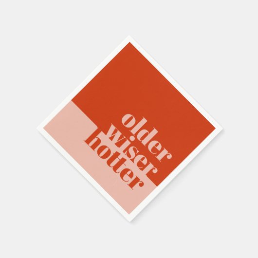 Roze Sinaasappel Ouder, Wijzer, Heter Volwassene V Servet (Hoek)