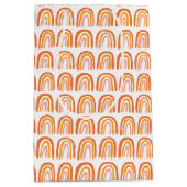 Roze Sinaasappel Patroon Regenboog Baby shower Gif Medium Cadeauzakje (Voorkant)