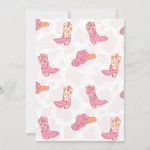 Roze Sinaasappel Retro 1e Rodeo Verjaardag Kaart (Achterkant)