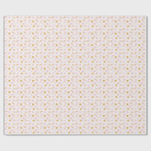 Roze Sinaasappel Retro Groovy Hippie Verjaardag Cadeaupapier (Vlak)