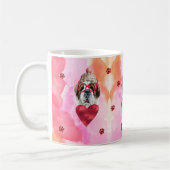Roze Sinaasappel Saint Bernard Valentijnsdag Gift  Koffiemok (Links)