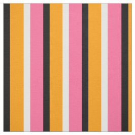Roze Sinaasappel strepen Patroon Design Stof