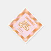 Roze Sinaasappel Summer Last Splash Bachelorette Servet (Hoek)