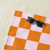 Roze Sinaasappel Summer Last Splash Bachelorette Strandlaken (In situ)