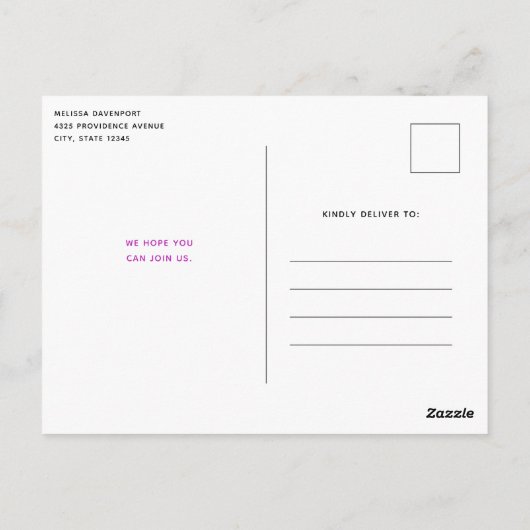 Roze Sinaasappel Swirls Abstract Design Verjaardag Briefkaart (Achterkant)