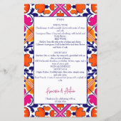 Roze sinaasappel Talavera  Mexicaanse menukaart (Achterkant)