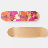 Roze sinaasappel van Camouflage Persoonlijk Skateboard (Horizontaal)