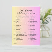 Roze Sinaasappel Wat zit er in je telefoon Brunch  Kaart (Staand voorkant)