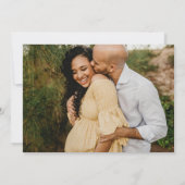 Roze Sinaasappel Waterverf Bloemen Baby shower Fot Kaart (Achterkant)