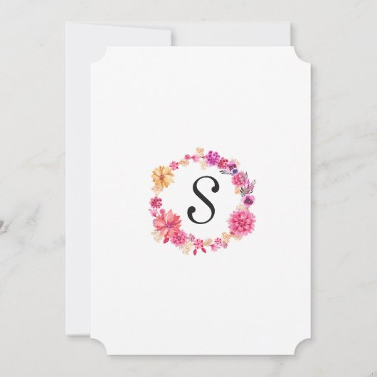 Roze Sinaasappel Waterverf Tuin Afstuderen Ceremon Kaart (Achterkant)