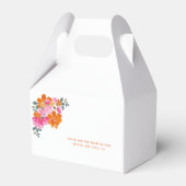 Roze Sinaasappel Waterverf Tuin Bloemen Namen Brui Bedankdoosjes (Achterkant)