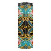 Roze Sinaasappels bloemen: vierkante compositie Thermosbeker (Achterkant)