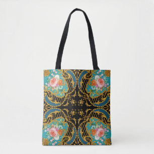 Roze Sinaasappels bloemen: vierkante compositie Tote Bag
