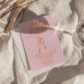 Roze Sinaasappels Hand getekend 30e grillige verja Kaart