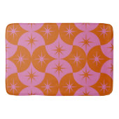 Roze Sinaasappels Starbursts op Mid Century Scallo Badmat (Voorkant)