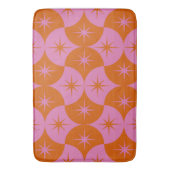 Roze Sinaasappels Starbursts op Mid Century Scallo Badmat (Voorkant Verticaal)