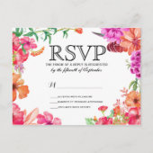 Roze Sinaasappels Waterverf Tuin RSVP Briefkaarten (Voorkant)