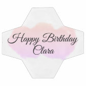 Roze sinaasappels wolken pastel Happy Birthday Mod Voetbal (Enkel)