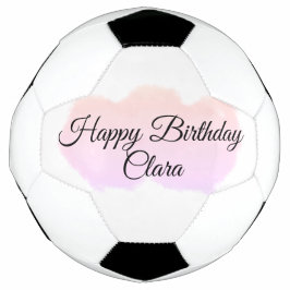 Roze sinaasappels wolken pastel Happy Birthday Mod Voetbal