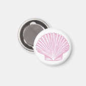 Roze Sint-Jacobsschelp Kust Magneet (Voorkant / Achterkant)