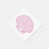 Roze Sint-Jacobsschelp Kust Servet (Hoek)