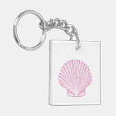 Roze Sint-Jacobsschelp Kust Sleutelhanger (Voorkant Links)