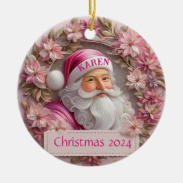 Roze Sinterklaas Gepersonaliseerd Ornament