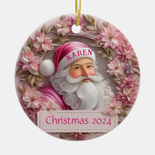 Roze Sinterklaas Gepersonaliseerd Ornament
