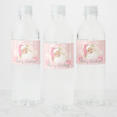 Roze Sinterklaas Victoriaans Shabby Waterfles Etiket (Flessen)
