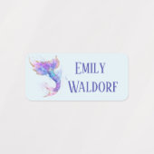 Roze Sirene Kinderen Naam Kleding School Labels (Design 2)