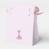 Roze Sitting Giraffe Bedankdoosjes (Achterkant)