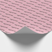 Roze Sizzling Bacon Breakfast Food Fried Vlees Cadeaupapier (Hoek)