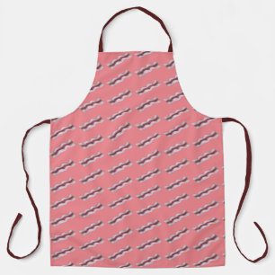 Roze Sizzling Greasy Bacon Strips Breakfast Food Schort