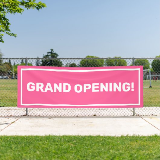 Roze sjabloon grand opening business banner (Insitu)