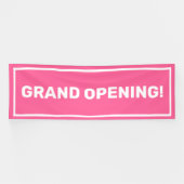 Roze sjabloon grand opening business banner (Horizontaal)
