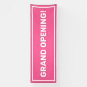 Roze sjabloon grand opening business banner (Verticaal)