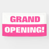 Roze sjabloon grand opening business banner (Horizontaal)