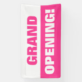 Roze sjabloon grand opening business banner (Verticaal)