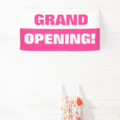 Roze sjabloon grand opening business banner (Insitu)