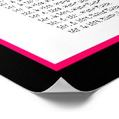 Roze Sjabloon Monogram bruiloft Poster (Hoek)